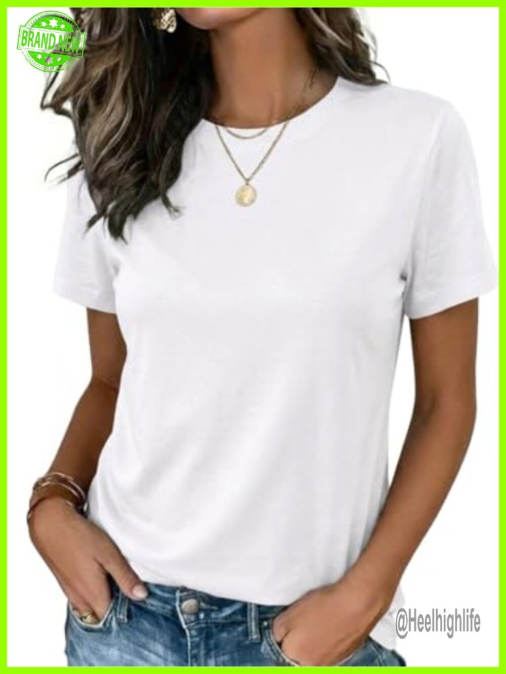 Zeagoo Womens Short Sleeve Crewneck T-Shirt Soft Stretch Casual Summer Top
